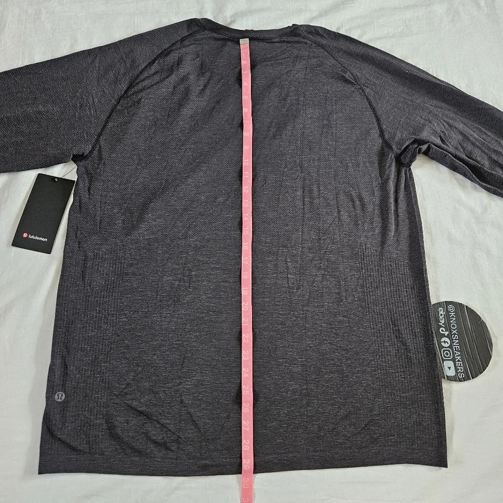 Lululemon Metal Vent Tech Long Sleeve 2.0 DCO/BLK Grey Black Men's Size XXLarge - Picture 6 of 7